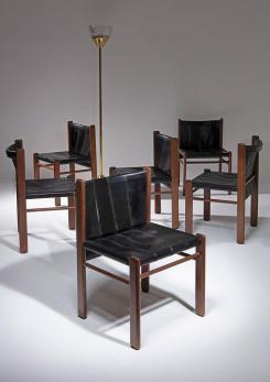 Compasso - Set of Six Chairs by Gianfranco Frattini for Bernini