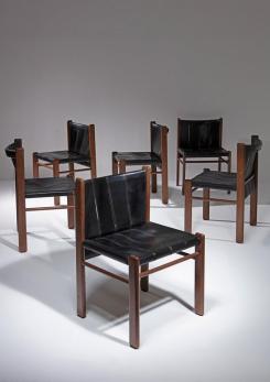 Compasso - Set of Six Chairs by Gianfranco Frattini for Bernini