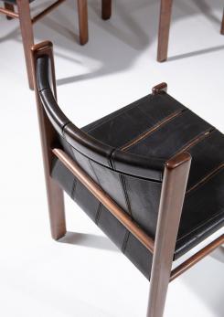 Compasso - Set of Six Chairs by Gianfranco Frattini for Bernini