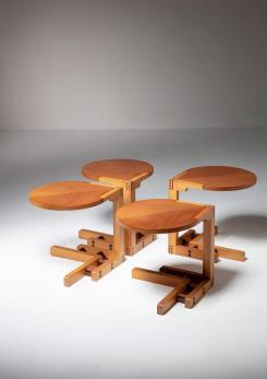 Compasso - Set of Four Side Tables by Opera Aperta for Bernini