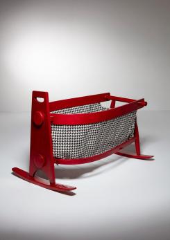 Compasso - "Lucio" Rocking Cradle by Franco Vattolo for Ibisco