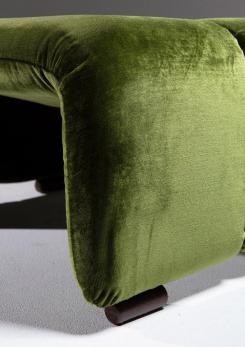 Compasso - "Coronado" Velvet Ottoman by Tobia Scarpa for B&B Compasso - "Coronado" Velvet Ottoman by Tobia Scarpa for B&B