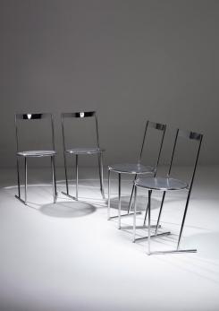 Compasso - Set of Four "Musme' " Chairs by Emilio Nanni for Fly Line