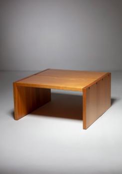 Compasso - "Solaris" Solid Wood Side Table by Franco Vattolo for Ibisco
