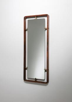 Compasso - Wood Mirror attributed to Santambrogio & De Berti
