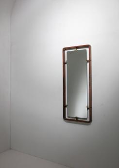Compasso - Wood Mirror attributed to Santambrogio & De Berti