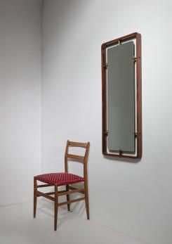 Compasso - Wood Mirror attributed to Santambrogio & De Berti Compasso - Wood Mirror attributed to Santambrogio & De Berti