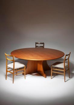 Compasso - Large Round Table designed by Luigi Caccia Dominioni Compasso - Large Round Table designed by Luigi Caccia Dominioni