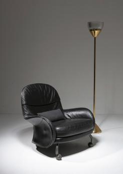 Compasso - "Lousiana" Lounge Chair with Ottoman by Vico Magistretti for De Padova Compasso - "Lousiana" Lounge Chair with Ottoman by Vico Magistretti for De Padova