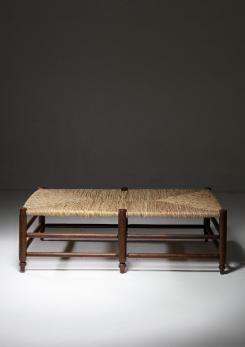 Compasso - Italian 50s Large Chestnut Bench