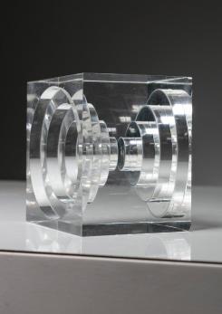 Compasso - Geometric Plexiglass Table Sculpture by Guzzini