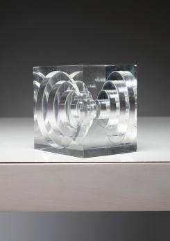 Compasso - Geometric Plexiglass Table Sculpture by Guzzini