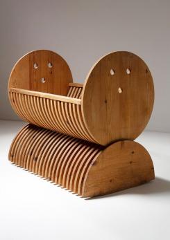 Compasso - "Annabella" Cradle by Mario Ceroli for Poltronova