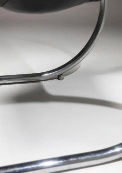 Compasso - Black Leather "Palo Alto" Chair by Byron Botker for Landes - Lyda Levi