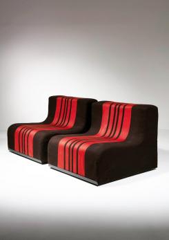 Compasso - Pair of "Sofo" Lounge Chairs by Superstudio for Poltronova Compasso - Pair of "Sofo" Lounge Chairs by Superstudio for Poltronova