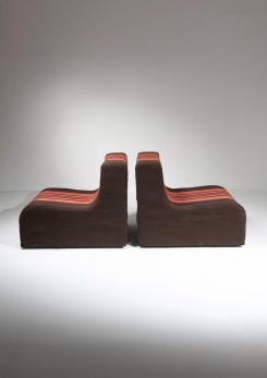 Compasso - Pair of "Sofo" Lounge Chairs by Superstudio for Poltronova
