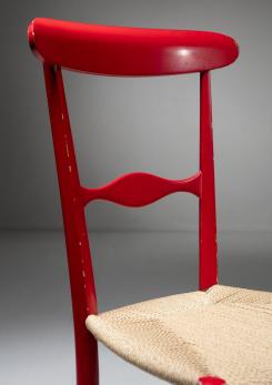 Compasso - Pair of "Campanino" Wood Chairs by Sanguineti, Italy, 1950s Compasso - Pair of "Campanino" Wood Chairs by Sanguineti, Italy, 1950s