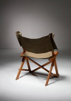 Compasso - Pair of "Praia" Folding Chairs by Gavina Compasso - Pair of "Praia" Folding Chairs by Gavina
