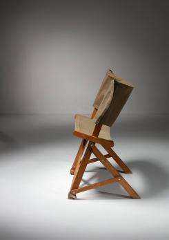 Compasso - Pair of "Praia" Folding Chairs by Gavina