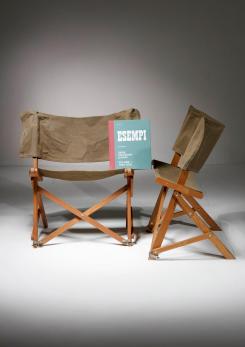 Compasso - Pair of "Praia" Folding Chairs by Gavina