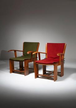 Compasso - Pair of Chairs Model 771 by Carlo Scarpa for Bernini