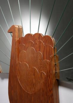 Compasso - Peacock Shaped Wall Mirror by Pallucco