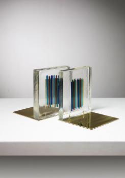 Compasso - Pair of Bookends by Venini