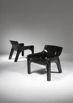 Compasso - Pair of "Vicario" Chairs and "Arcadia" Table by Vico Magistretti for Artemide