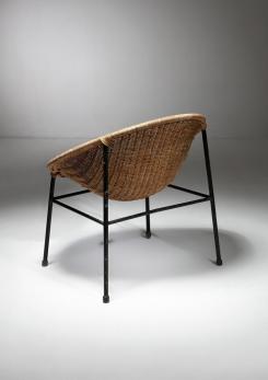 Compasso - Rattan Easy Chair attributed to Roberto Mango