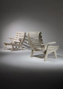 Compasso - Six Patio Chairs Attributed to Carlo Hauner for Reguitti