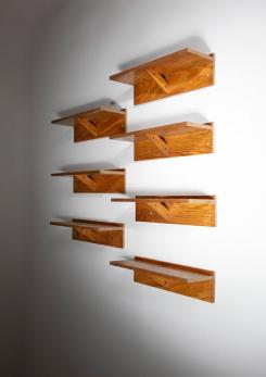 Compasso - Set of Seven Wood Shelves