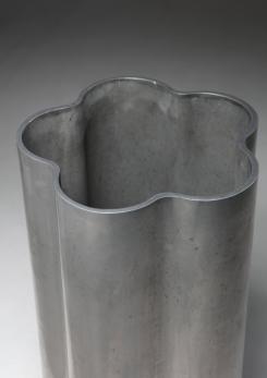 Compasso - Large Aluminum Vase by Albert Leclerc for Il Sestante