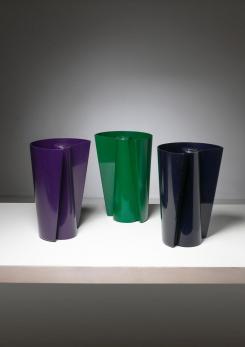 Compasso - Set of Three "Pago-Pago" Double Sided Vases by Enzo Mari for Danese