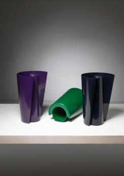 Compasso - Set of Three "Pago-Pago" Double Sided Vases by Enzo Mari for Danese