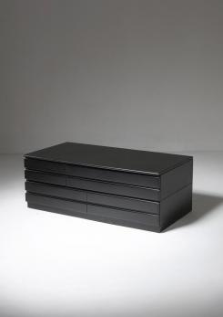 Compasso - "Samarcanda" Low Chest of Drawers by Vico Magistretti for Poggi