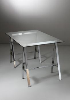 Compasso - 70s Desk with Chrome Trestles
