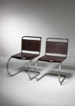 Compasso - Pair of "MR" Chairs by Mies van der Rohe for Knoll