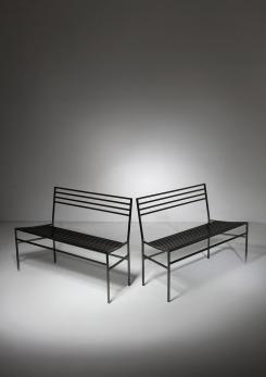 Compasso - "Straw" Benches by Kazuo Shinohara for Sawaya&Moroni