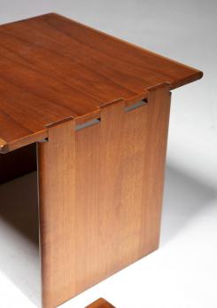 Compasso - Set of Three Walnut Nesting Tables