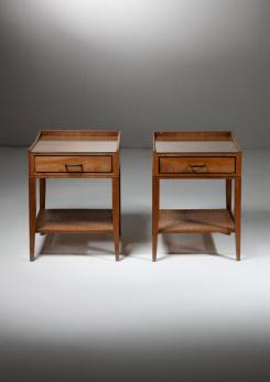 Compasso - Pair 60s Night Stands in the style of Gianfranco Frattini for Cantieri Carugati