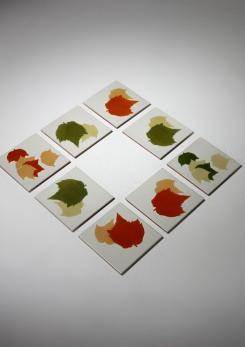 Compasso - Set of Eight Ceramic Tiles by Gio Ponti for Ceramiche d'Agostino
