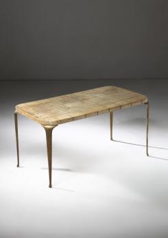 Compasso - Parchment Coffee Table by Paolo Buffa