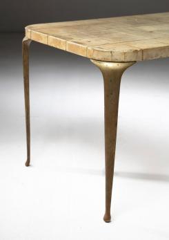 Compasso - Parchment Coffee Table by Paolo Buffa