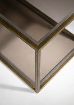 Compasso - Set of Two Chrome/Brass Low Tables