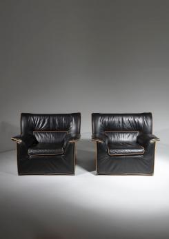 Compasso - Pair of "Lauriana" Lounge Chairs by Afra and Tobia Scarpa for B&B Italia