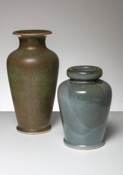 Compasso - Pair of Ceramic Vases by Franco Bucci for Laboratorio Pesaro Compasso - Pair of Ceramic Vases by Franco Bucci for Laboratorio Pesaro