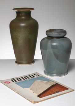 Compasso - Pair of Ceramic Vases by Franco Bucci for Laboratorio Pesaro Compasso - Pair of Ceramic Vases by Franco Bucci for Laboratorio Pesaro