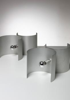 Compasso - Rare Pair of Aluminum Table Lamps by Nucleo Sormani