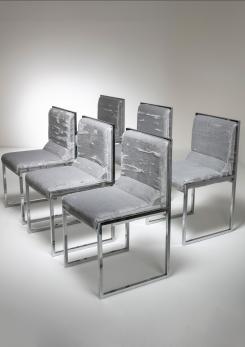 Compasso - Unique Set of Six "Wright/Wright" Chairs by Nanda Vigo for Driade 