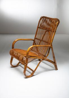 Compasso - Italian 60s Wicker Lounge Chair